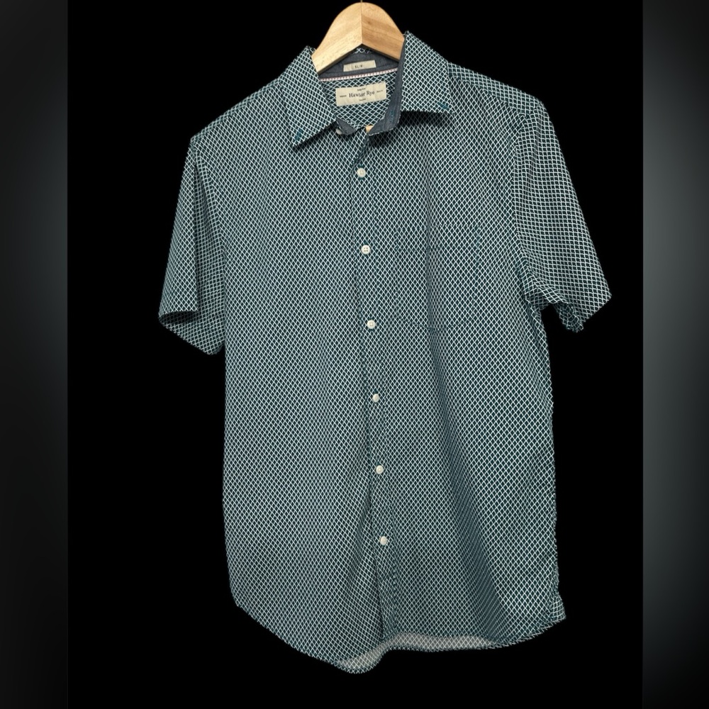 NWOT Hawker Rye Teal Button Down